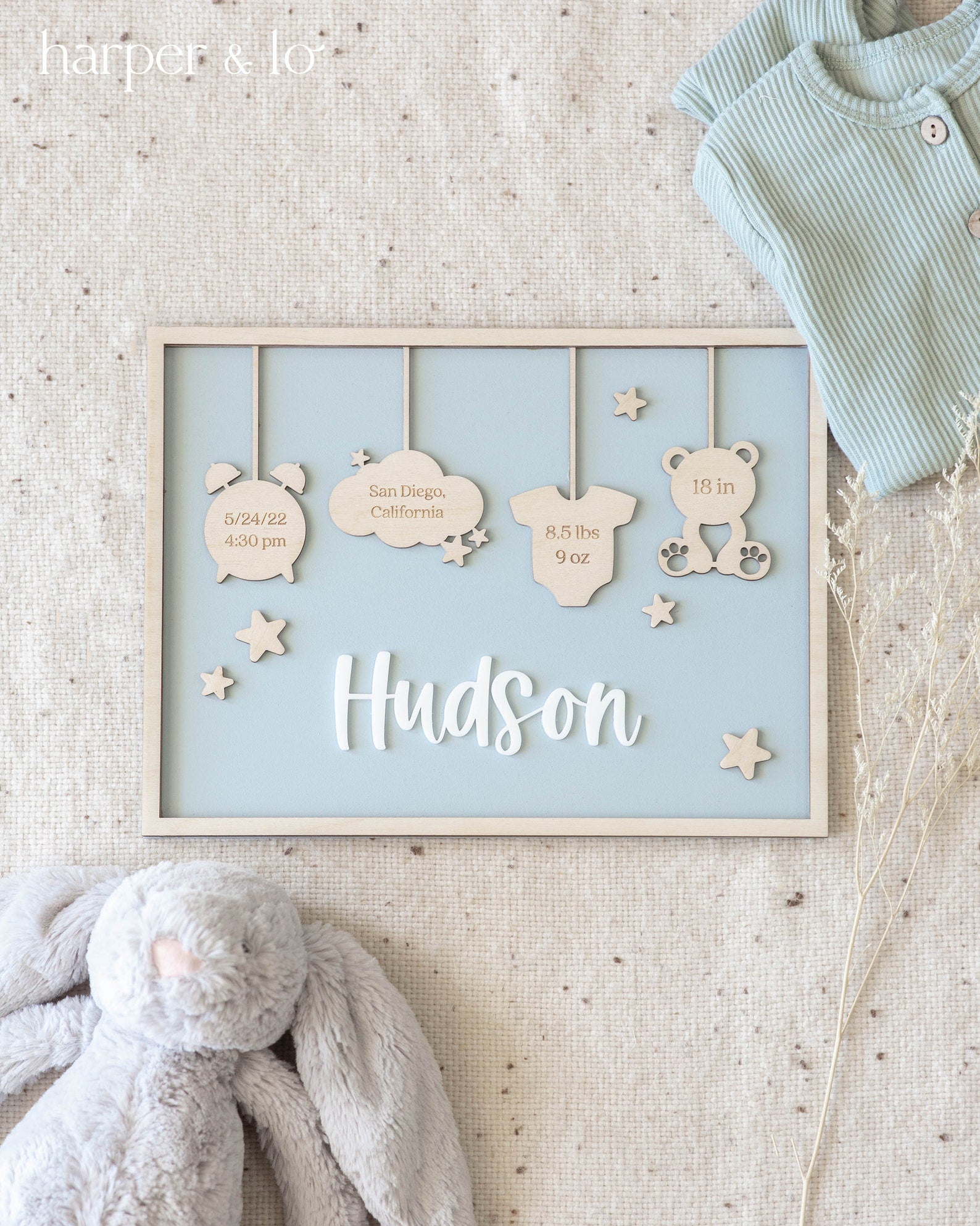 Birth Announcement Frame Sign | Newborn Gift
