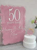 Custom Milestone Birthday Acrylic Sign