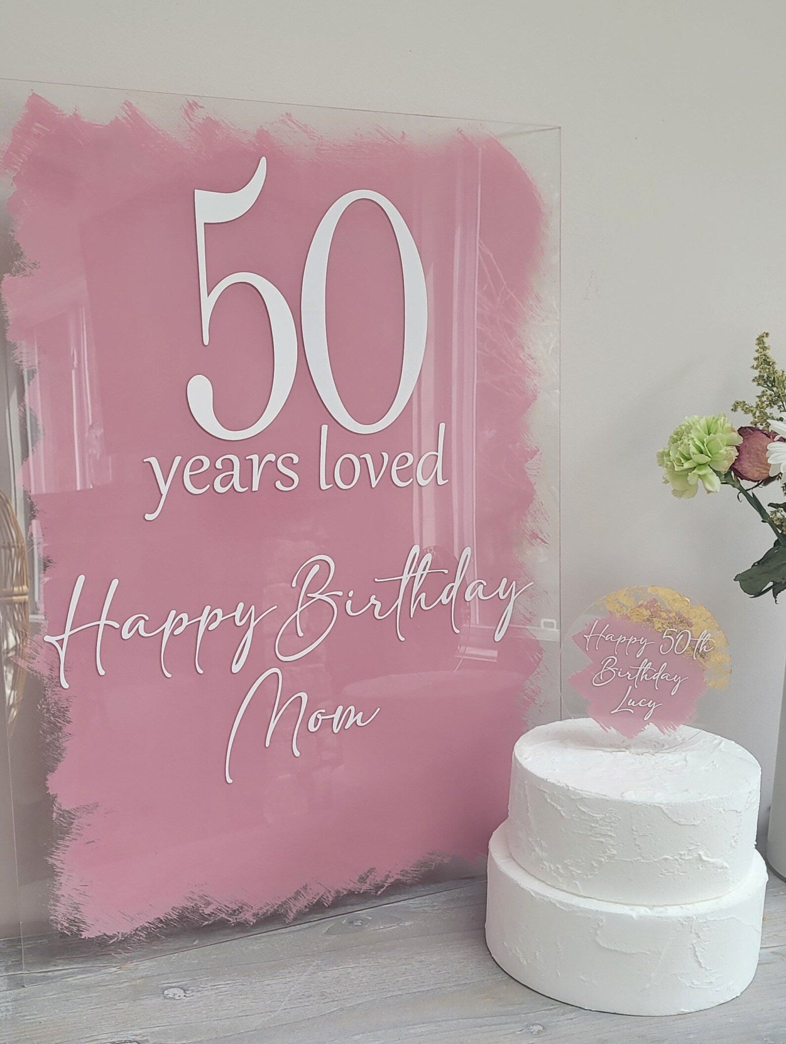Custom Milestone Birthday Acrylic Sign