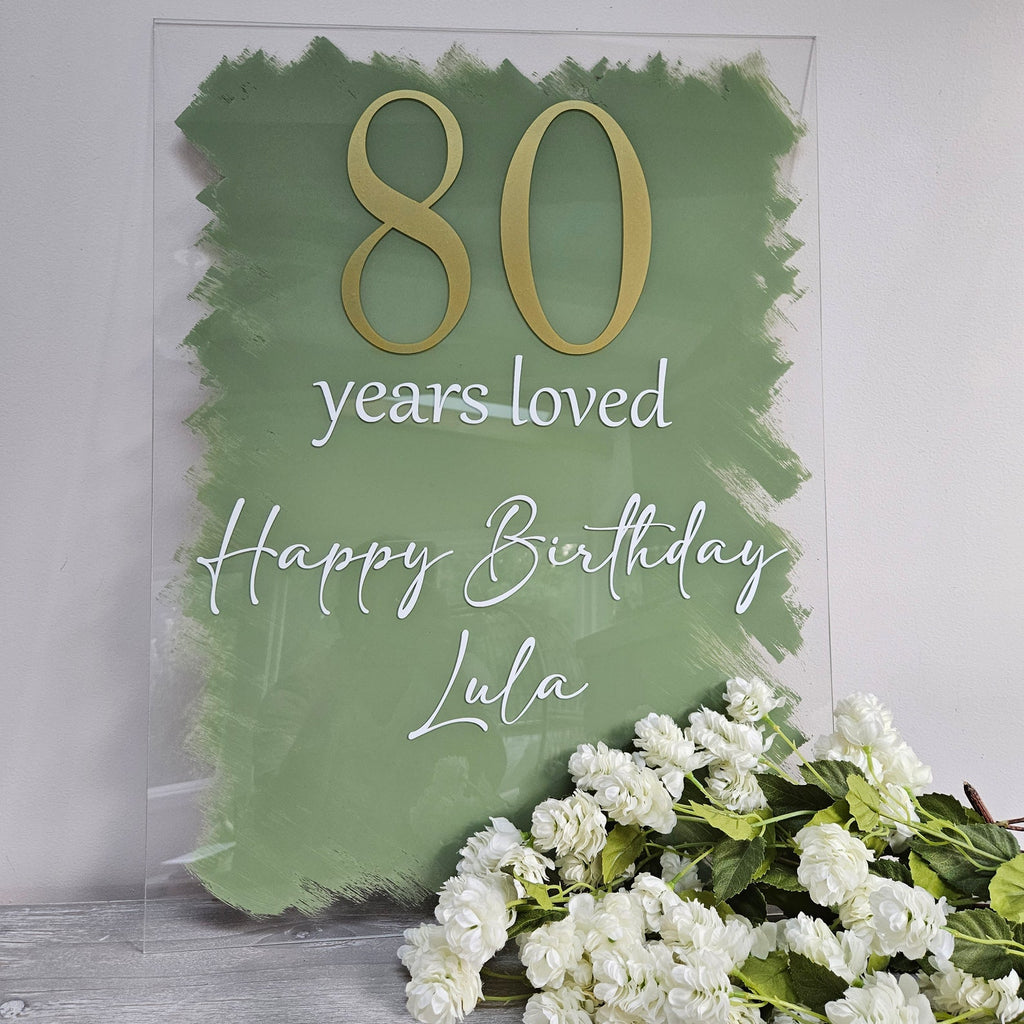 Custom Milestone Birthday Acrylic Sign