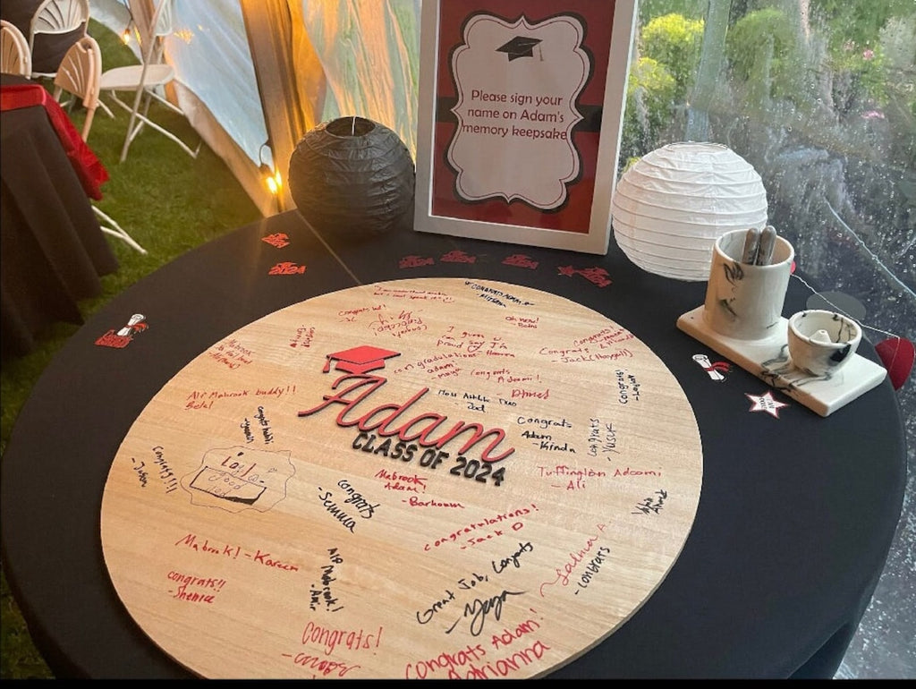 Wood Signature Sign for Graduation Party