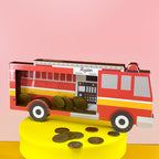 Fire Truck Wooden Piggy Bank | Customizable