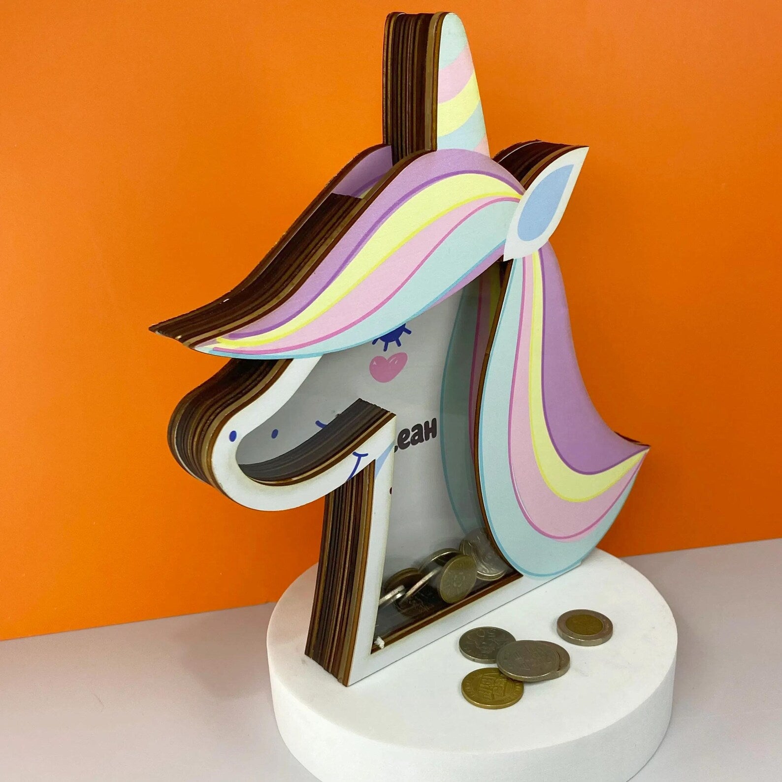 Personalized Unicorn Princess Piggy Bank