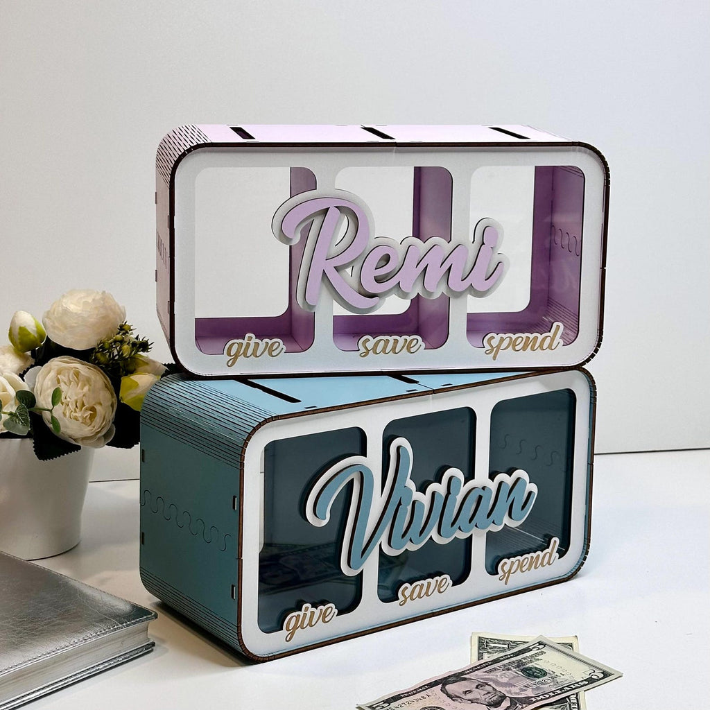 Spend Save Share Kids Piggy Bank | 3 Compartments