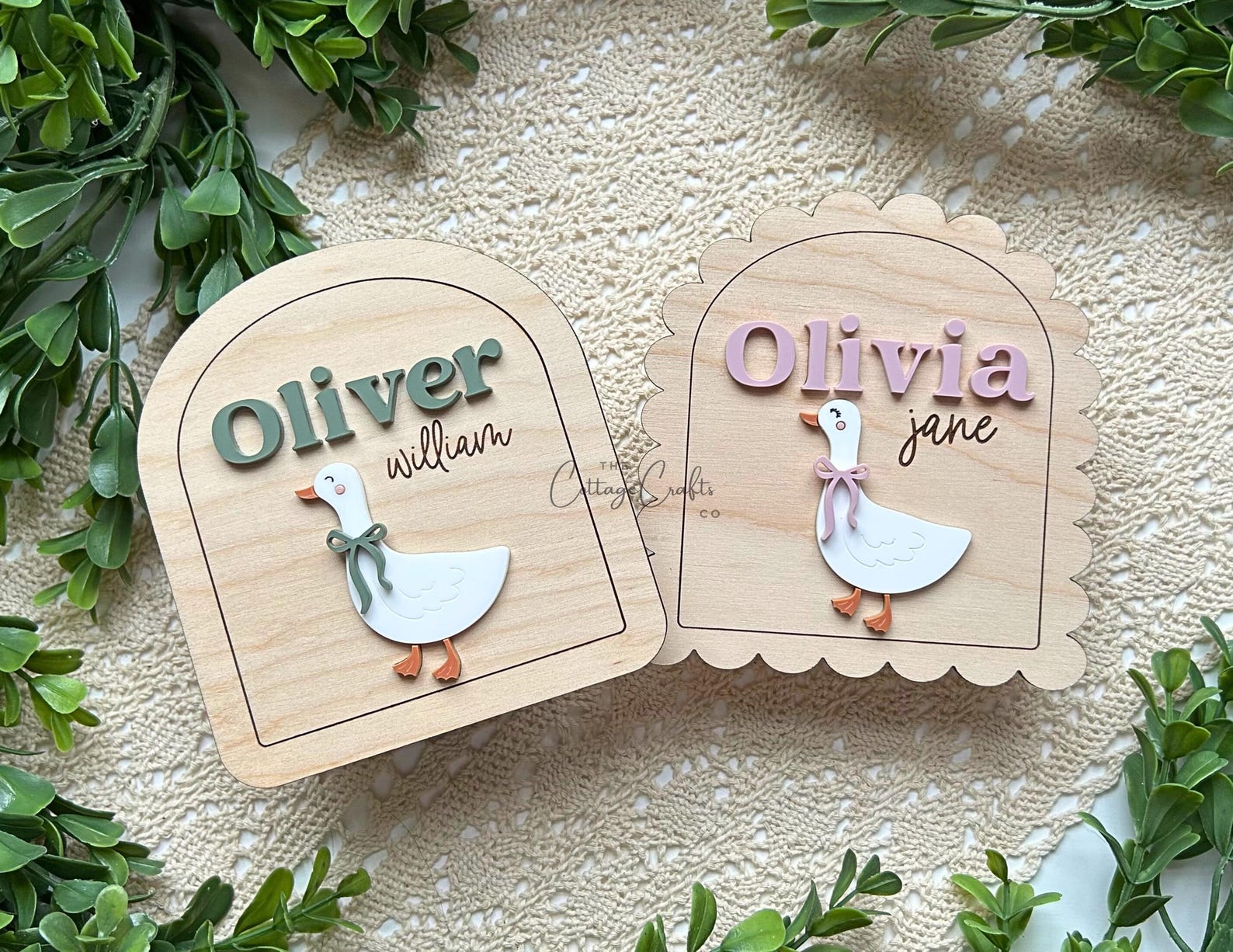 Goose Birth Announcement Name Sign