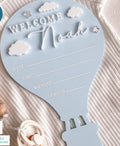 Hot Air Balloon Birth Announcement Sign