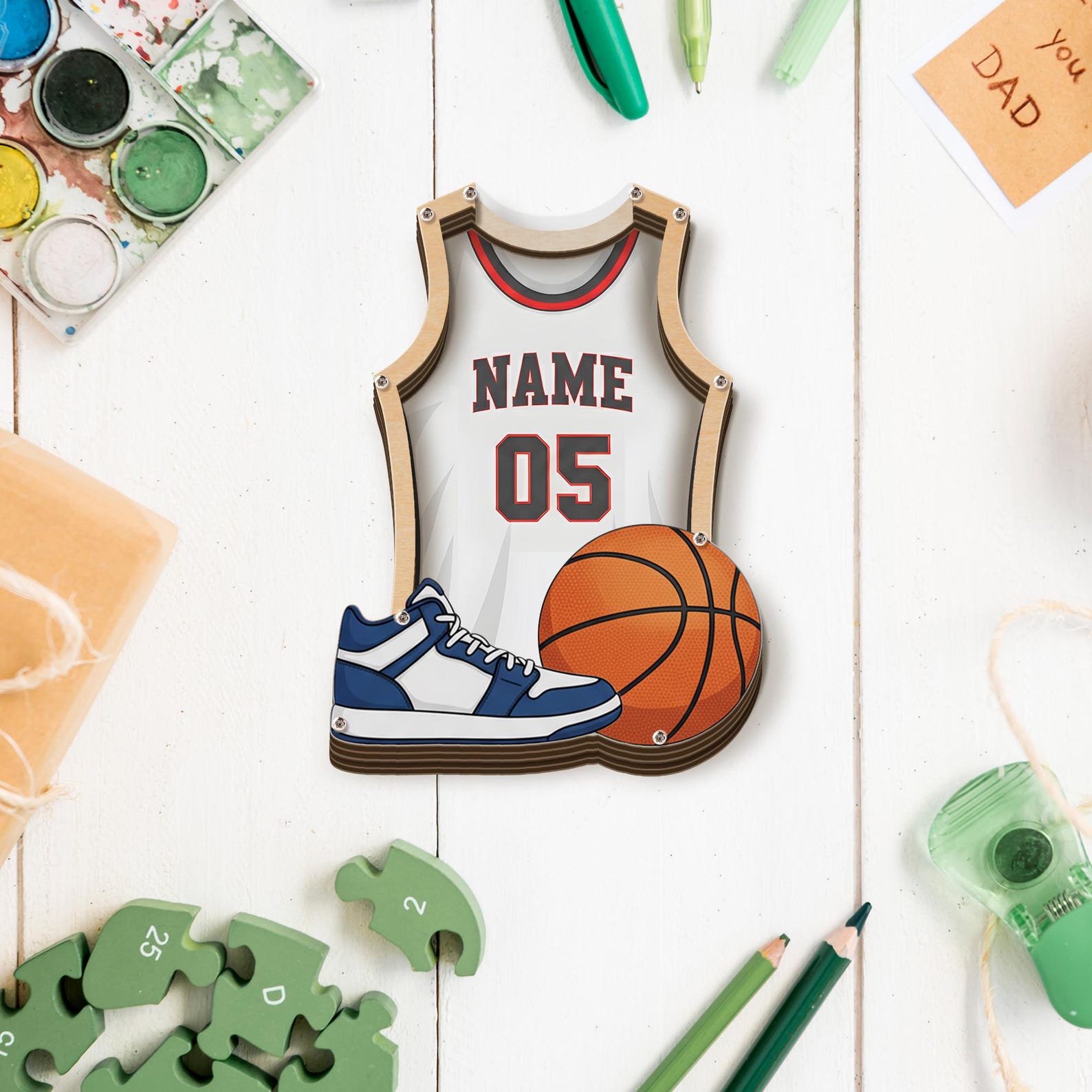 Custom Name Basketball Jersey Piggy Bank