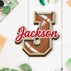 Custom Letter Piggy Bank | Football Themed