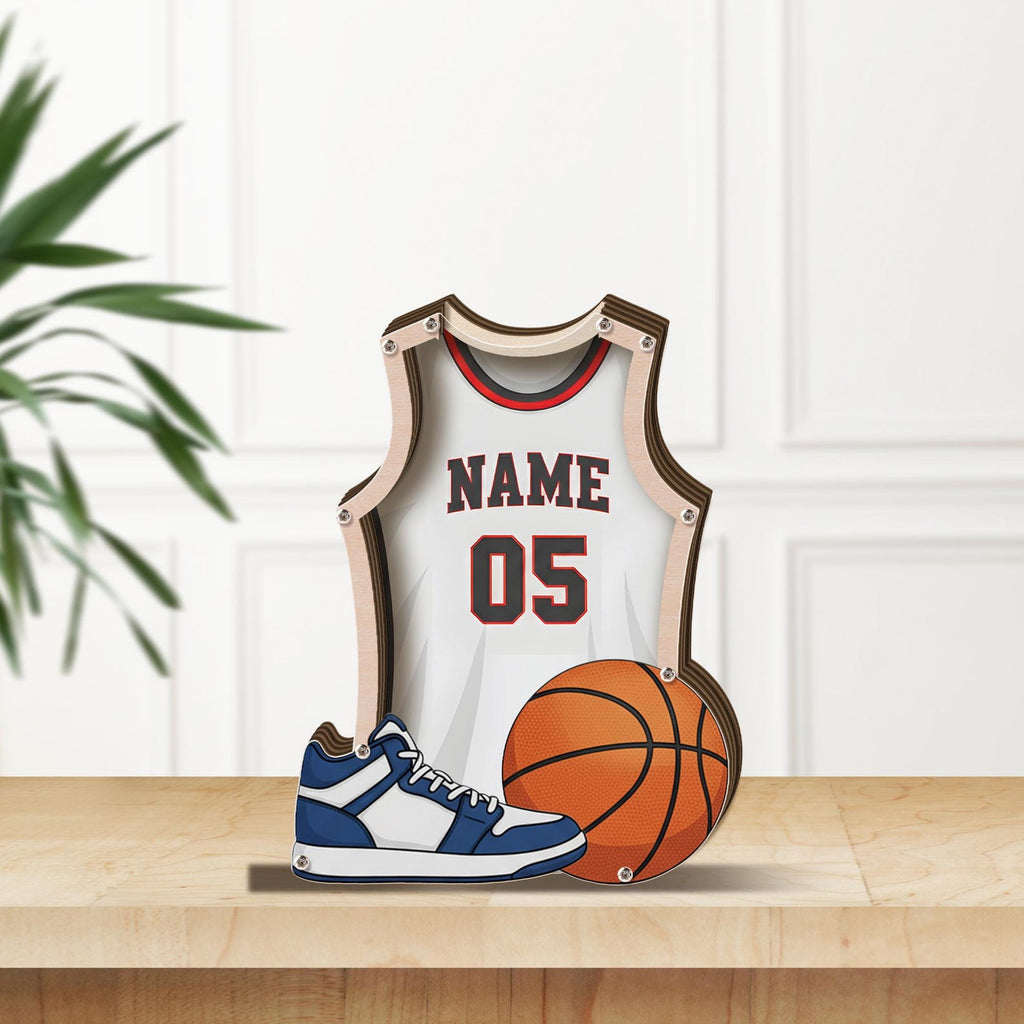 Custom Name Basketball Jersey Piggy Bank