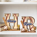Custom Letter Piggy Bank | Baseball Themed
