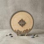 Wooden Travel Coin Holder | Compass Design