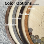 Wooden Travel Coin Holder | Compass Design