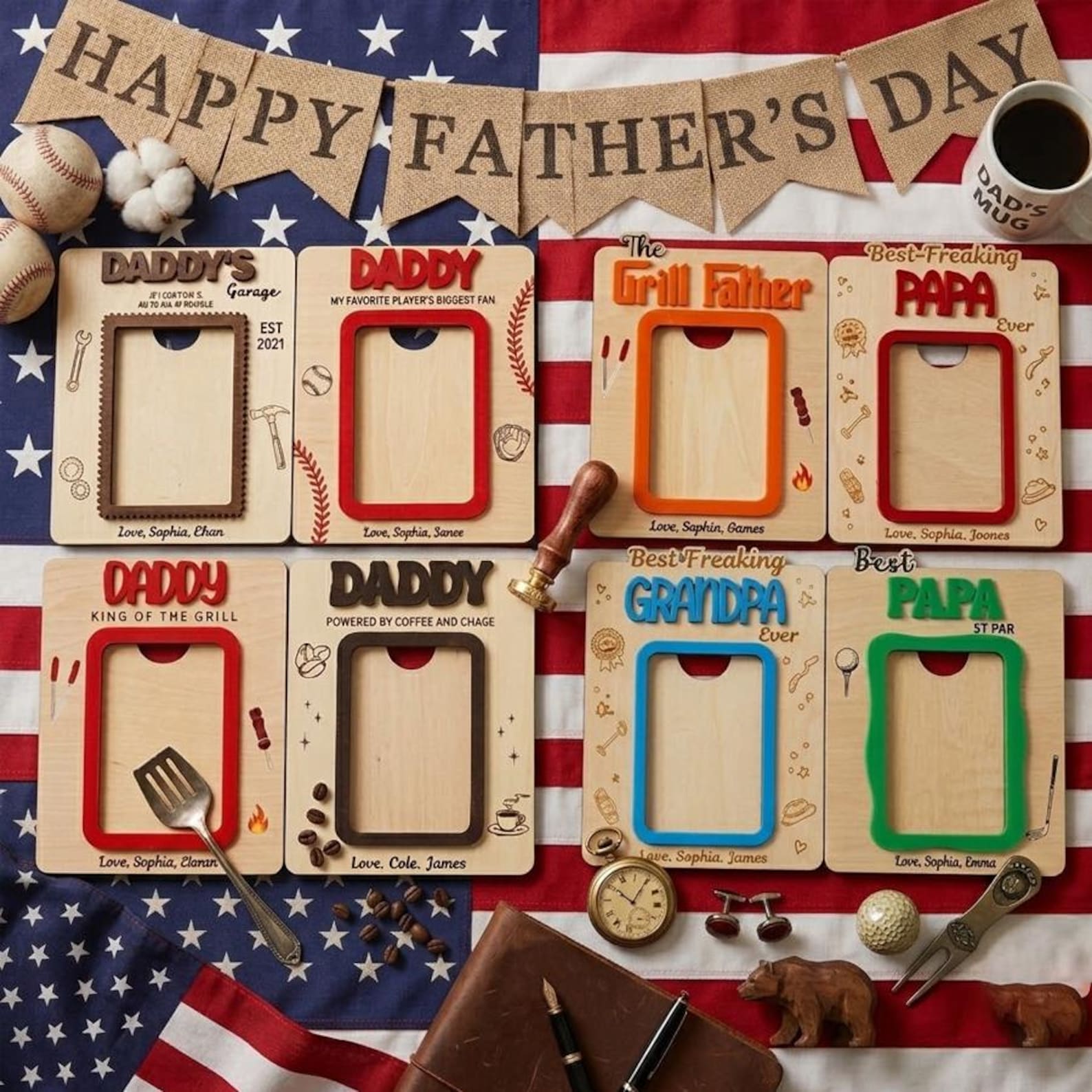 Baseball Fans Photo Magnet | Gift for Dad