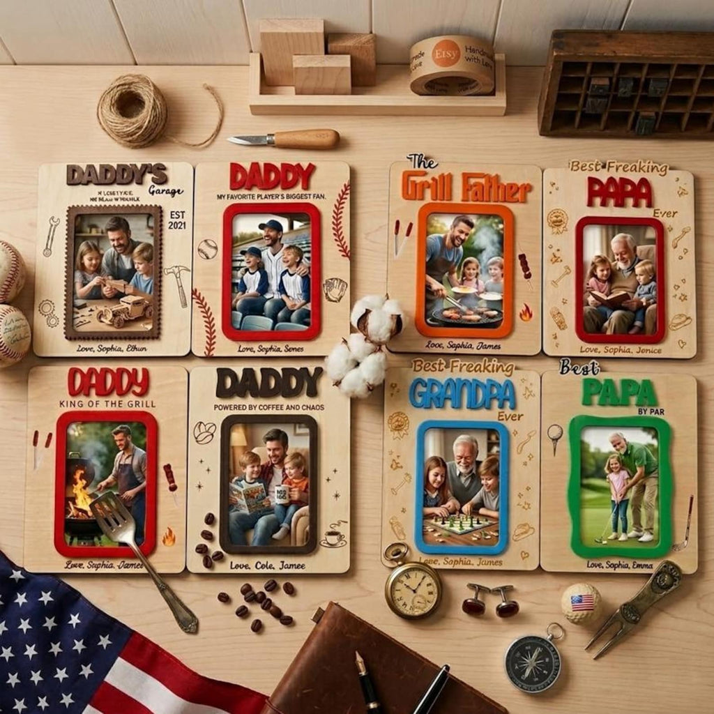 Baseball Fans Photo Magnet | Gift for Dad