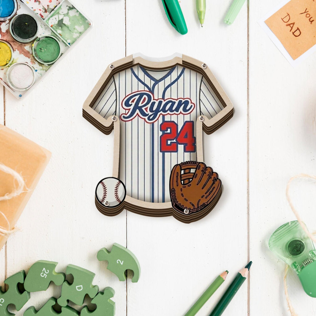 Custom Name Baseball Jersey Piggy Bank