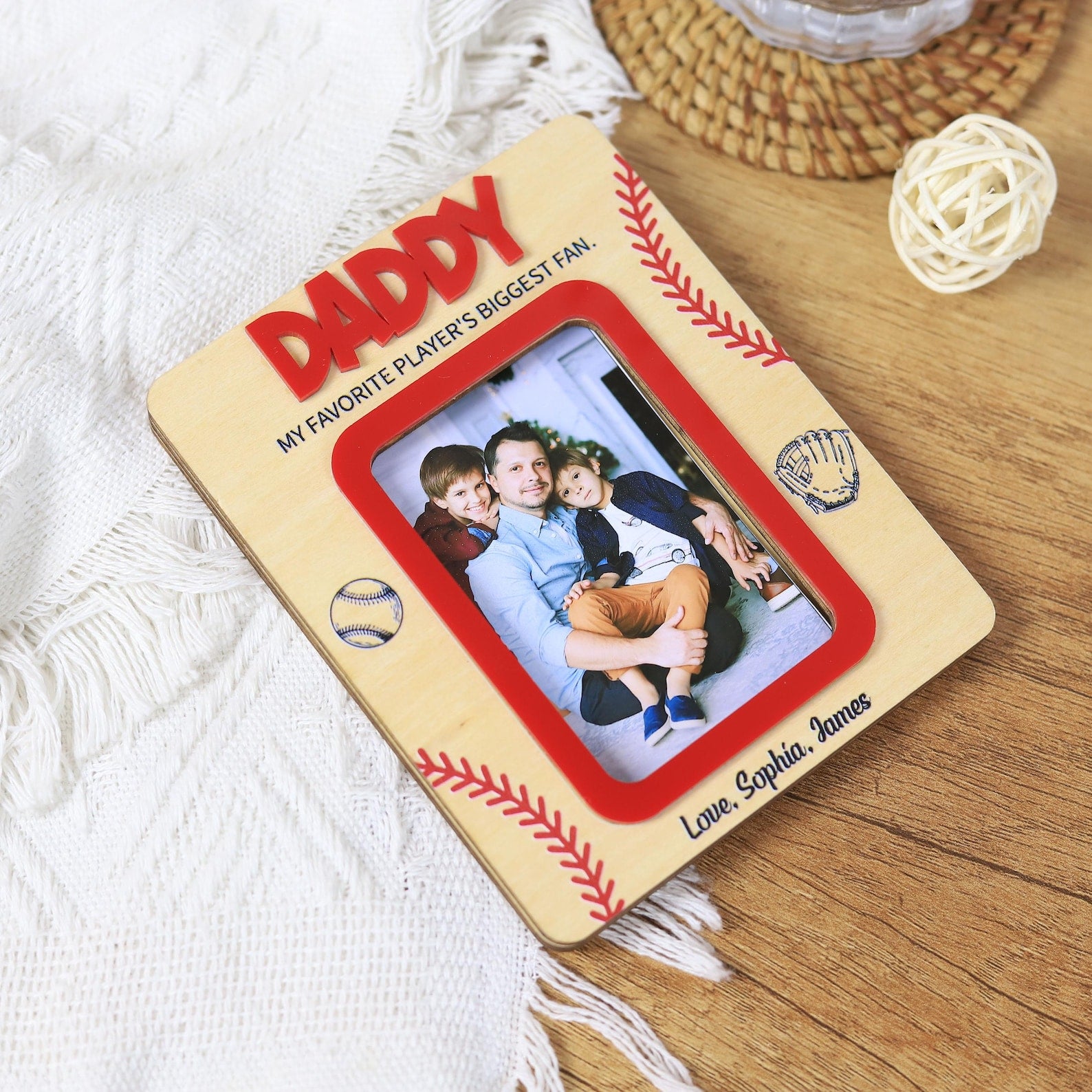 Baseball Fans Photo Magnet | Gift for Dad