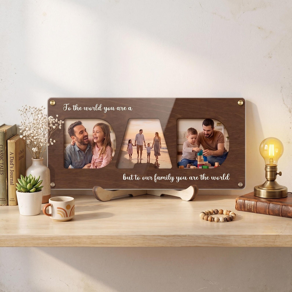 Custom 3 Picture DAD Photo Collage