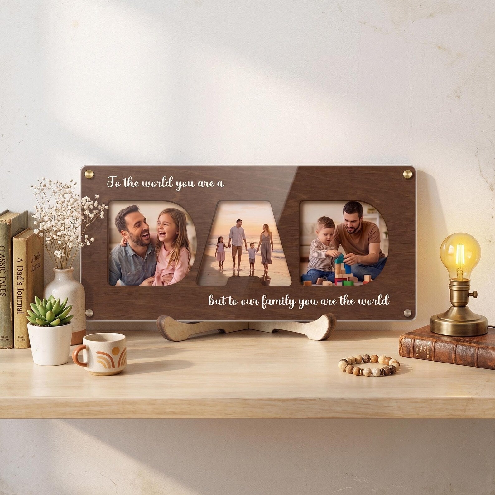Custom 3 Picture DAD Photo Collage