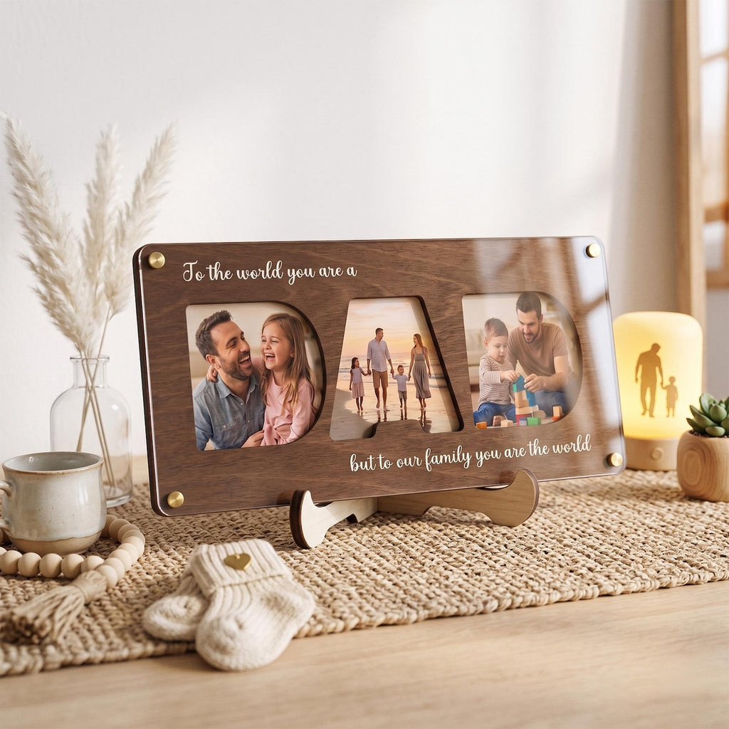 Custom 3 Picture DAD Photo Collage
