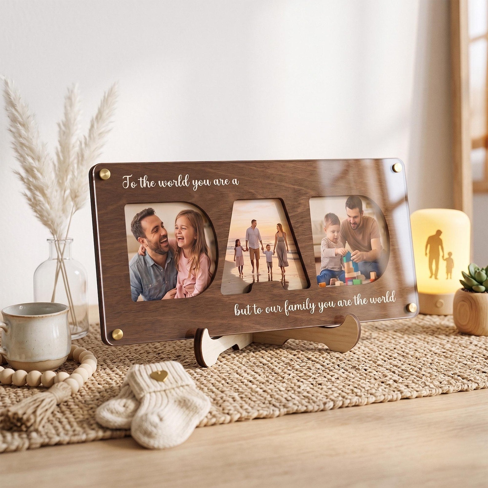 Custom 3 Picture DAD Photo Collage