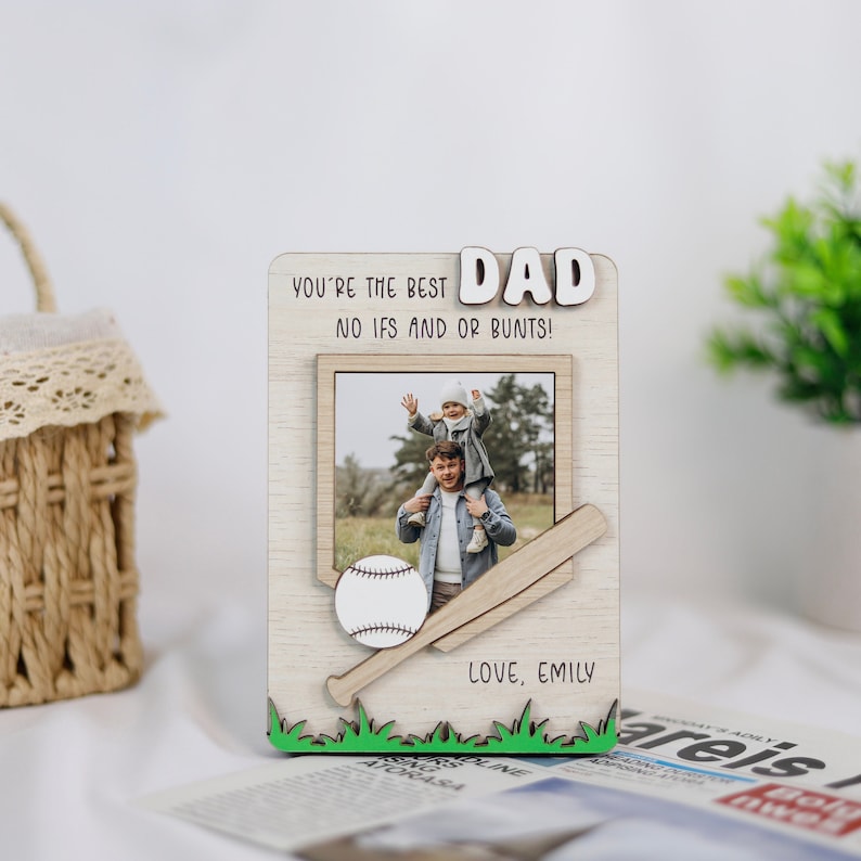 Baseball Dad Fridge Photo Magnet
