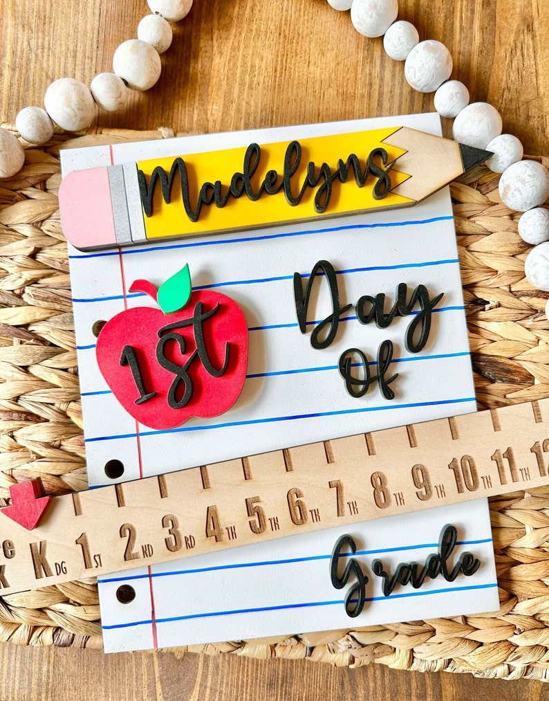 Personalized School Sign | First Day of School Photo Prop