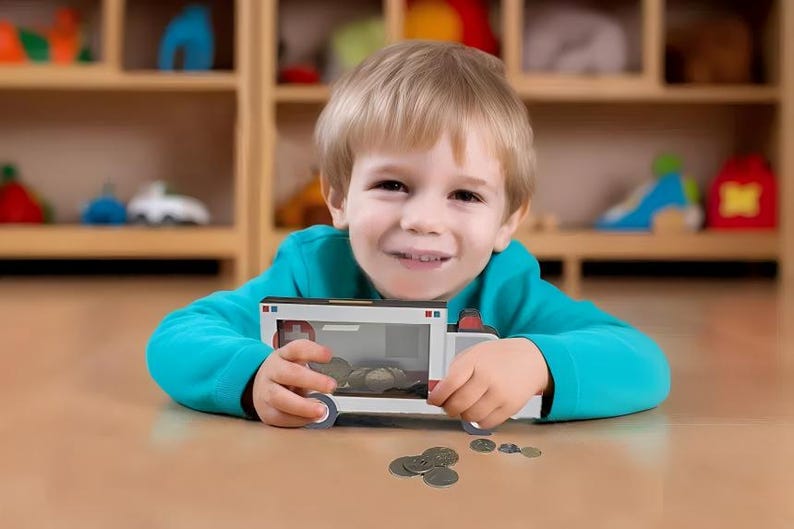 Ambulance Bus Piggy Bank | Customizable