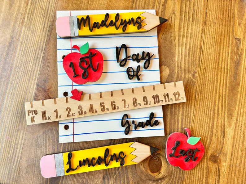 Personalized School Sign | First Day of School Photo Prop