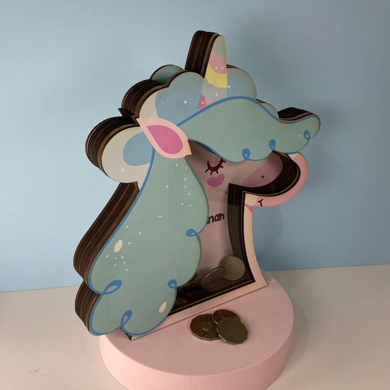 Tirelire Licorne Rêveuse | Personnalisable