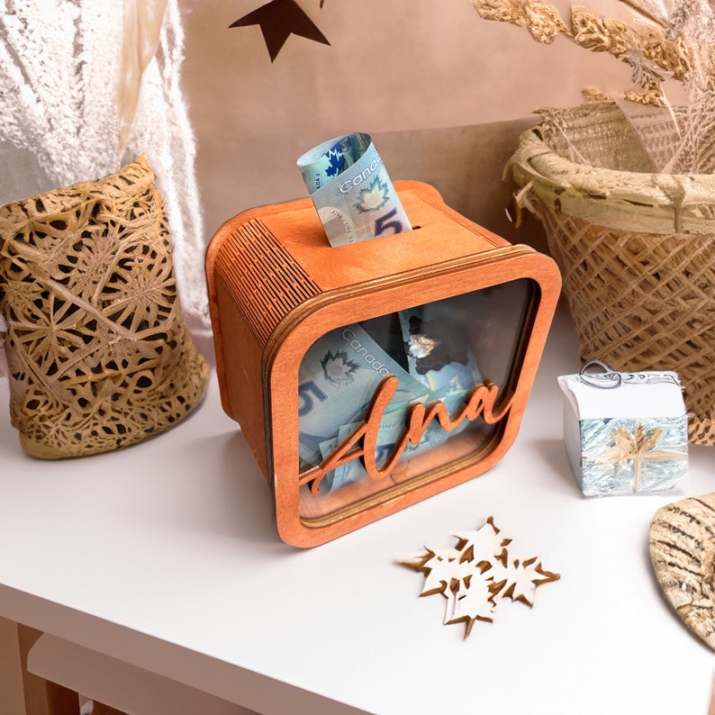 Custom Wooden Name Money Box