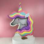 Tirelire licorne personnalisée | Arc-en-ciel stellaire