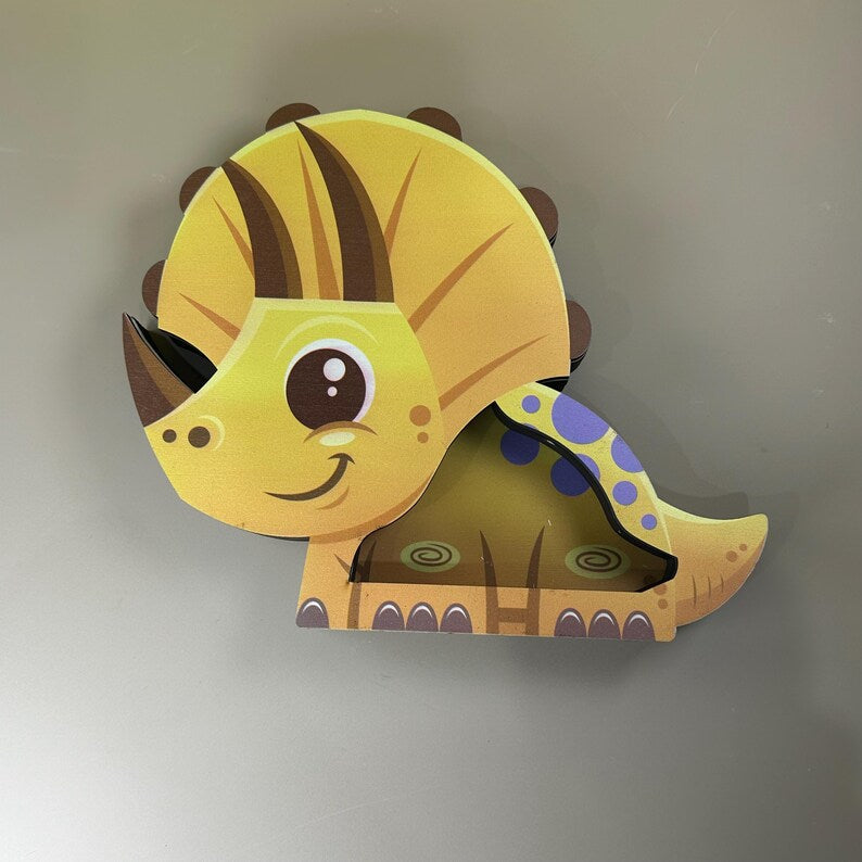 Triceratops Dinosaur Piggy Bank | Customizable
