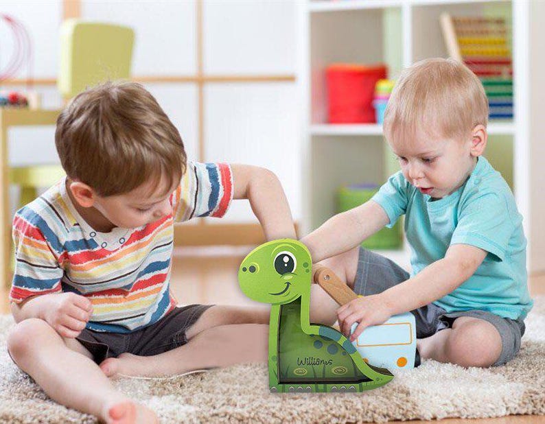 Tirelire dinosaure vert | Personnalisable