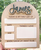 Personalized First & Last Day of School Sign | Interchangeable Name