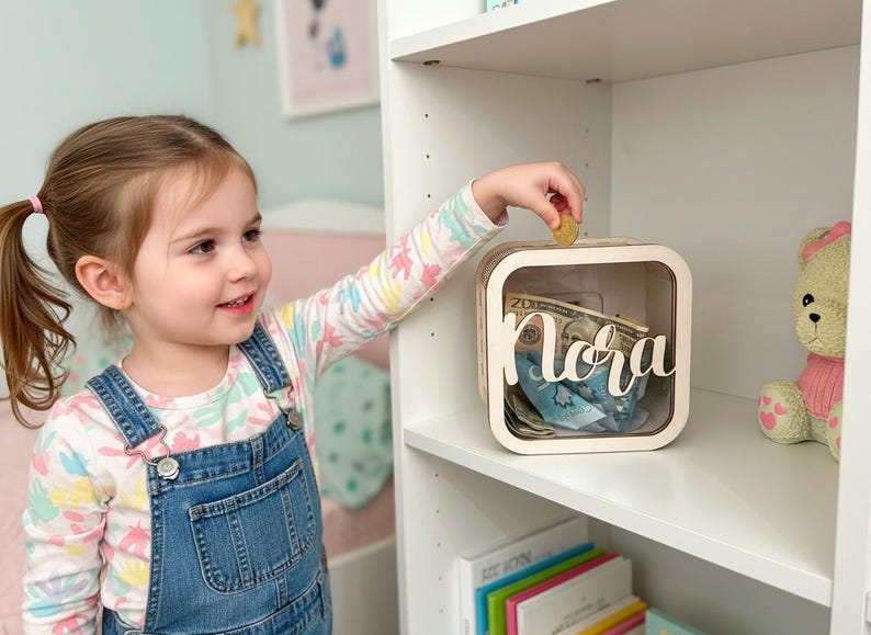 Custom Wooden Name Money Box