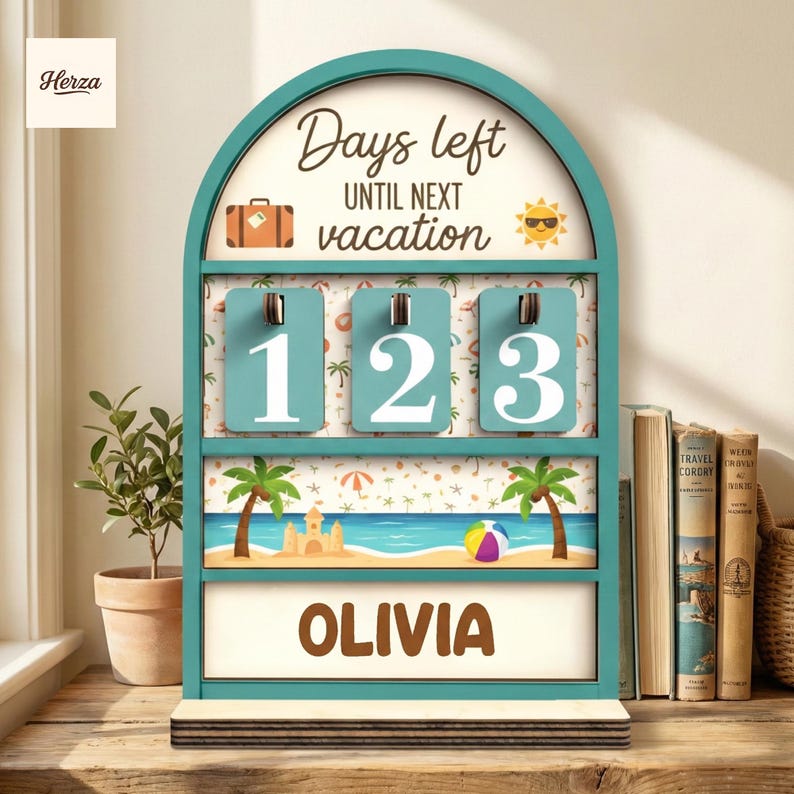 Vacation Countdown Tracker | Days Until Next Vacation Sign