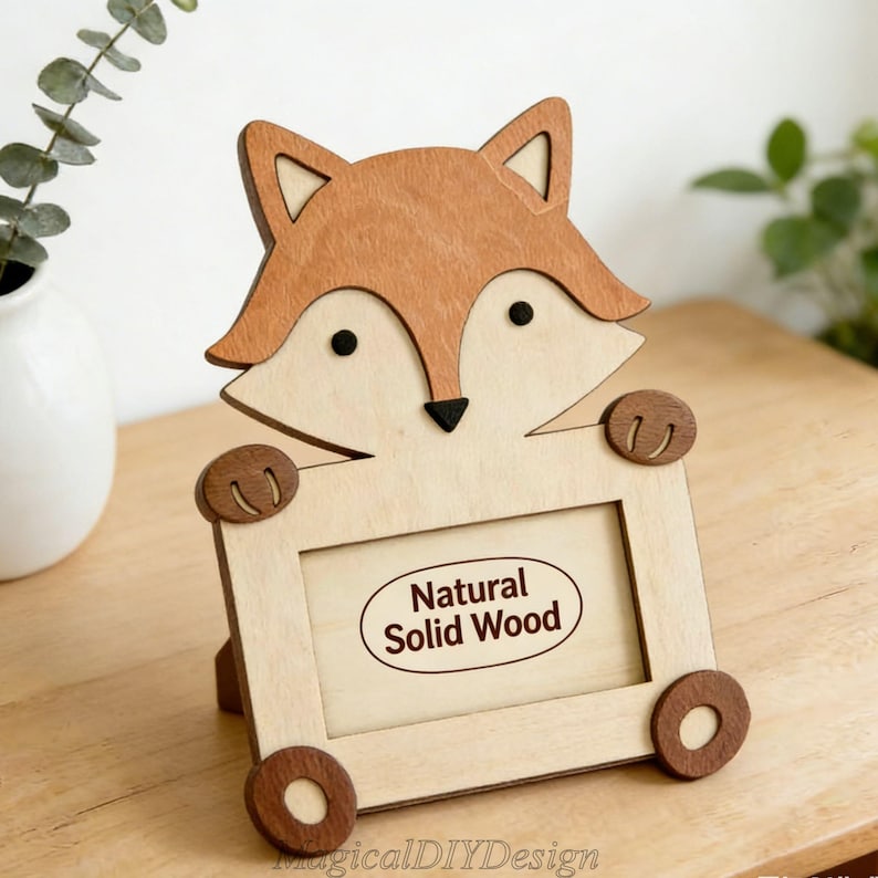 Wood Animal Photo Frames | Kids Room Decor