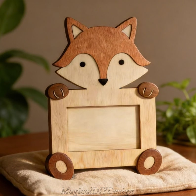 Wood Animal Photo Frames | Kids Room Decor