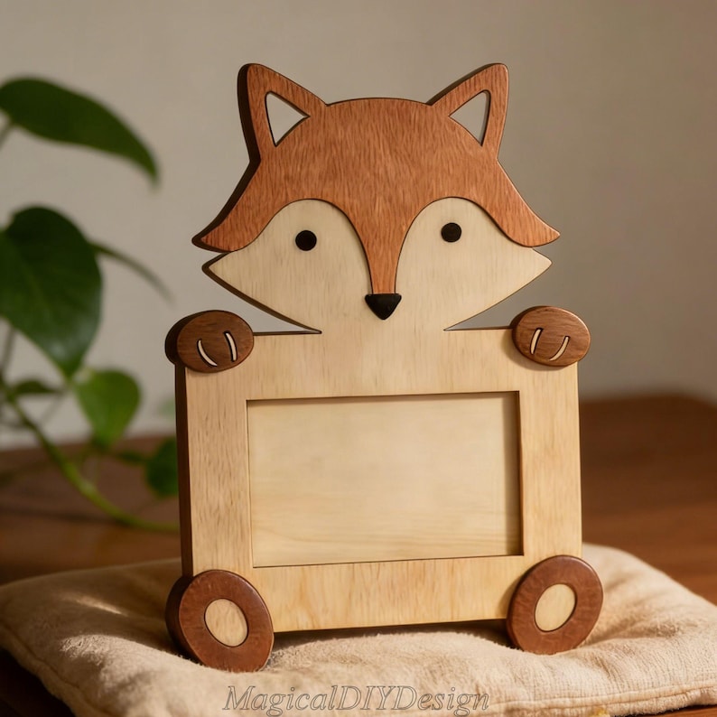 Wood Animal Photo Frames | Kids Room Decor