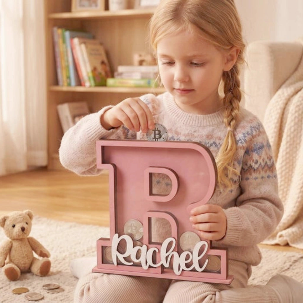 Personalized Letter Piggy Bank