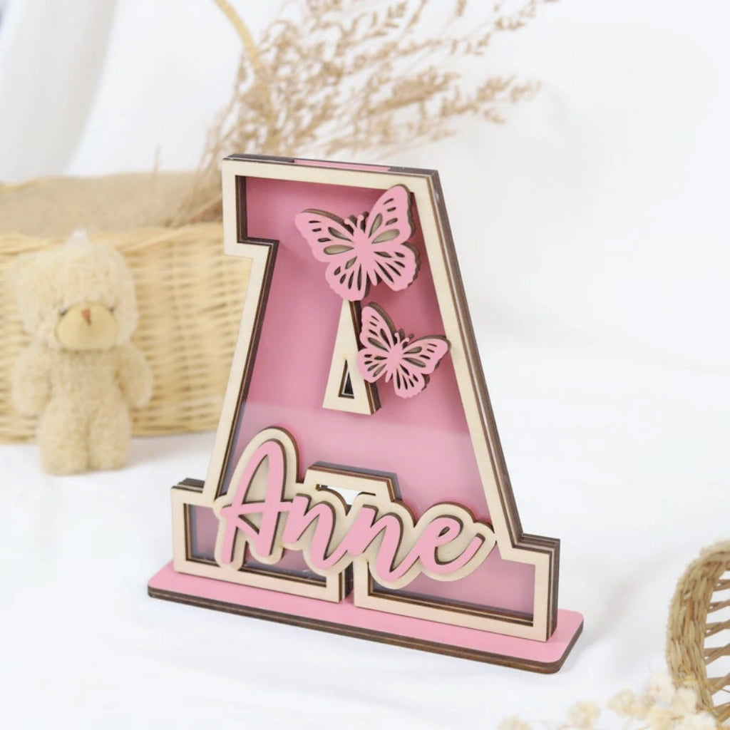Butterfly Baby Letter Bank