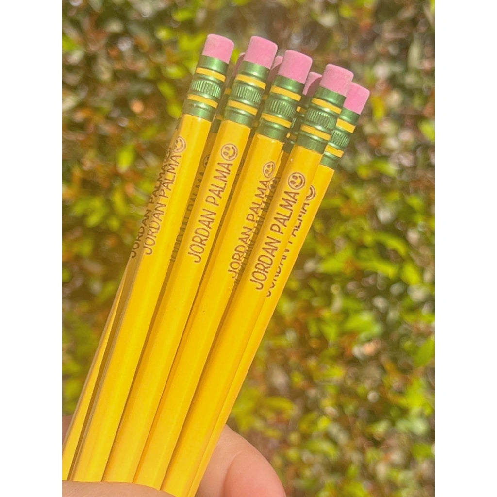 Engraved Name Pencils | Yellow, Pastel, Neon