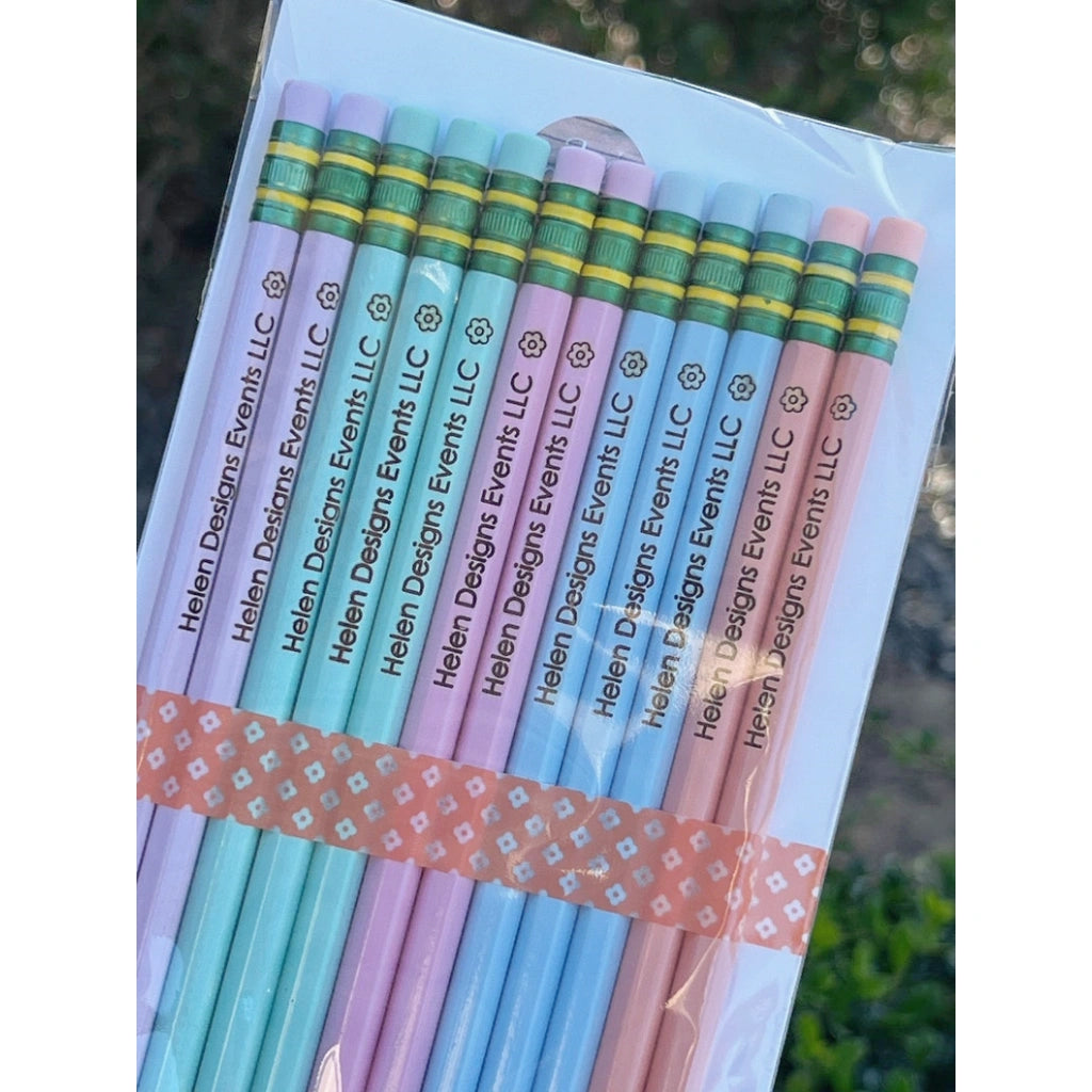 Engraved Name Pencils | Yellow, Pastel, Neon