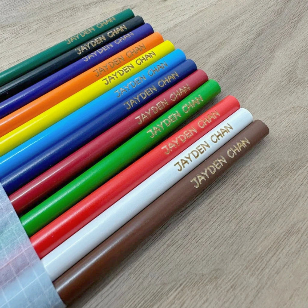 Engraved Name Pencils | Yellow, Pastel, Neon