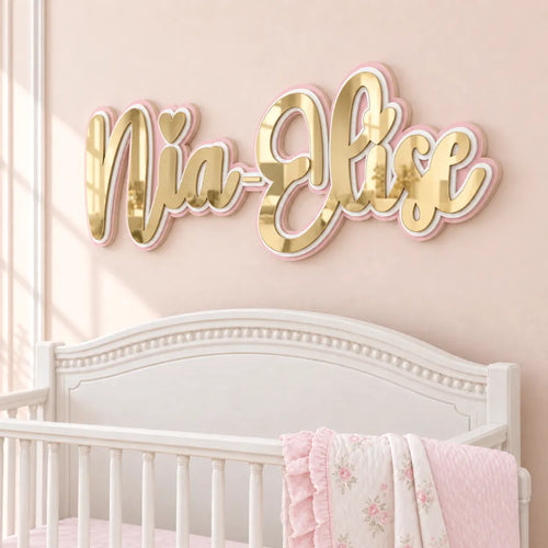 Personalized Layered Name Sign | One-Line Design