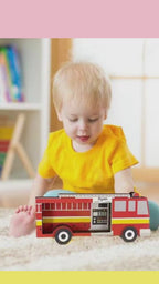 Fire Truck Wooden Piggy Bank | Customizable