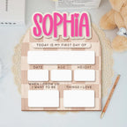 Checkered First Day of School Sign