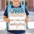 Checkered First Day of School Sign