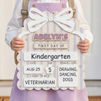 Scalloped Bow First Day Of School Board