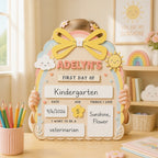 Sunny Rainbow First Day of School Sign